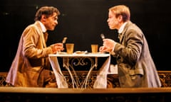Esh Alladi as Pipli and Giles Cooper as Herbert Pocket in Great Expectations.