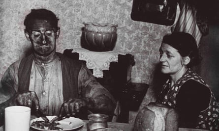 Northumbrian Miner at His Evening Meal, 1937.