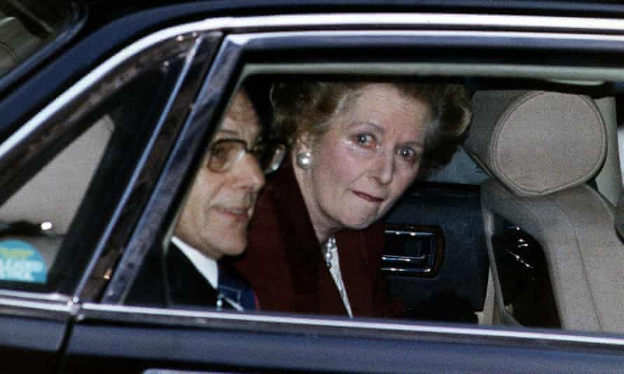 Margaret Thatcher leaving 10 Downing Street for the last time as Prime Minister.