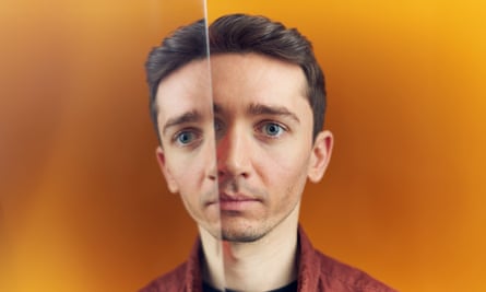 Split image of the face of Andrew Lloyd, who found out someone had stolen his identity online