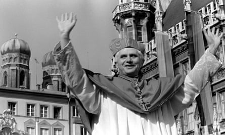 Cardinal Ratzinger, archbishop of Munich, in 1982, bids farewell to the city to become head of the Congregation for the Doctrine of the Faith at the Vatican.