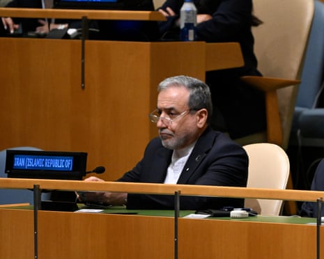 Ο Abbas Araghchi στη γενική συνέλευση του ΟΗΕ στη Νέα Υόρκη την Τετάρτη.