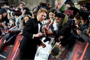 Domhnall Gleeson who plays General Hux signing autographs