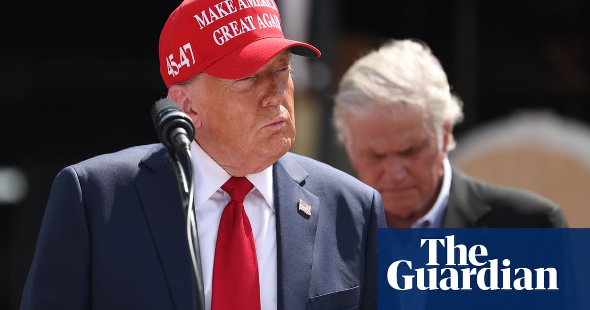 Trump continues to deny climate crisis during visit to hurricane-ravaged Georgia | Donald Trump Trump continues to deny climate crisis during visit to hurricane-ravaged Georgia | Donald Trump