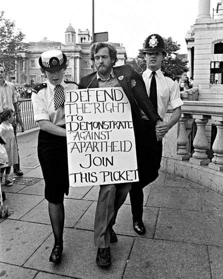 Jeremy Corbyn is arrested at an Anti-Apartheid Group picket 1984