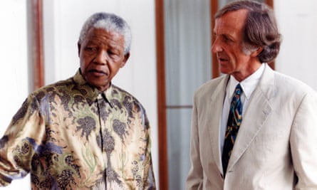 Nelson Mandela and John Pilger in 1995.
