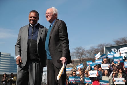 With Bernie Sanders in March.