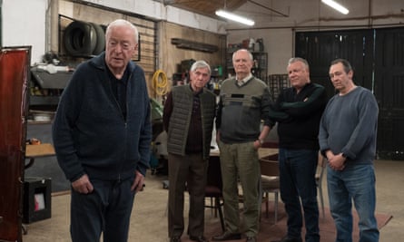 Caine in King of Thieves, with (from left) Tom Courtenay, Jim Broadbent, Ray Winstone and Paul Whitehouse.