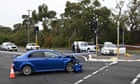 Four people including police officer injured after car crash and alleged stabbings in Sydney's south