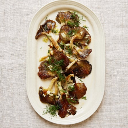 Sam & Sam Clark’s oyster mushrooms, garlic and dill meze.