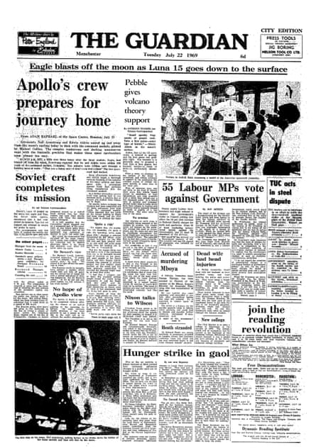 22 July 1969 Guardian front page