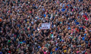 Students from Marjory Stoneman Douglas High School were joined by over 800,000 people at a gun control protest in February 2018.