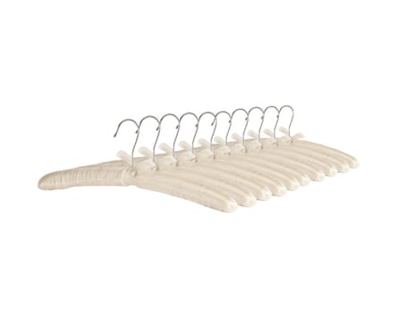 Harbour Housewares 10x Satin Padded Hangers