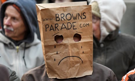 Cleveland Browns fans finally get a parade ... only one they never hoped for | Cleveland Browns | The Guardian