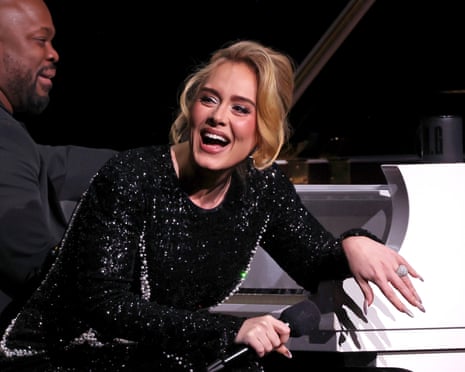 ‘Shut up’ …”Adele performs during “Weekends with Adele” at The Colosseum at Caesars Palace.