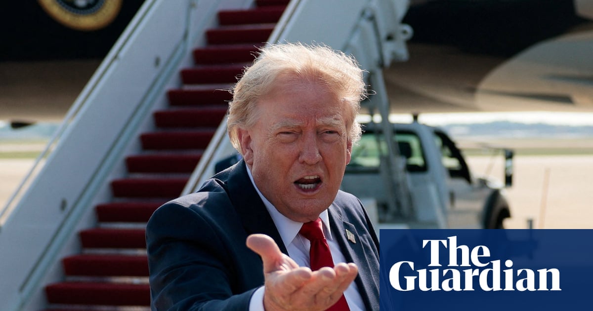 Trump proudly standing in front of a USMCA banner, presumably moments before announcing that his greatest deal is now garbage and must be renegotiated every year until morale improves.