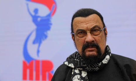 US actor Steven Seagal at the congress of International Russophile Movement in Moscow