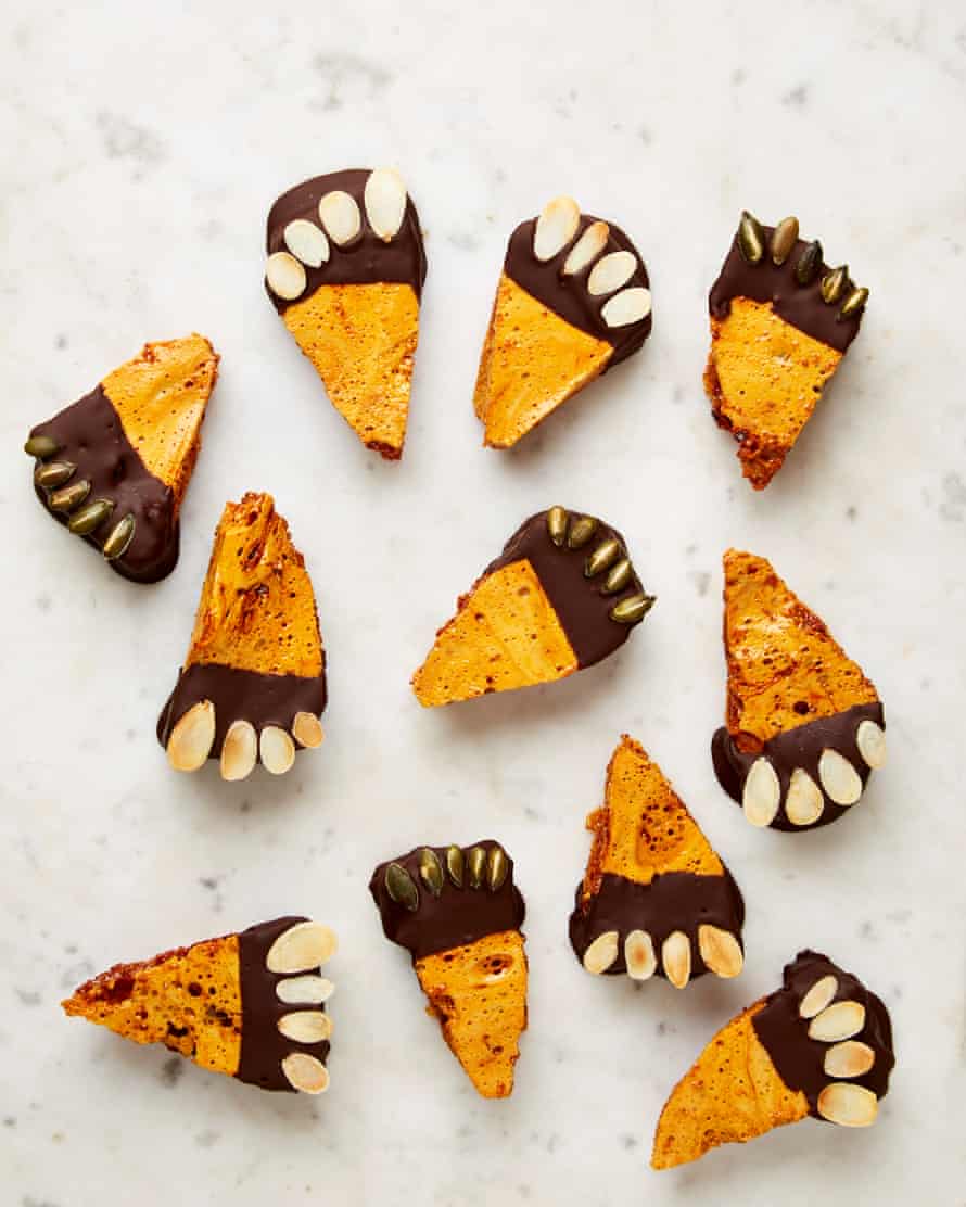 Yotam Ottolenghi’s honeycomb and chocolate monster feet.