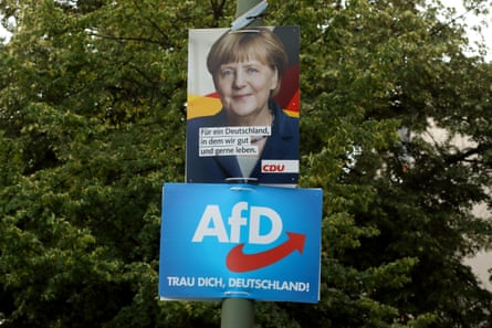 CDU and AfD federal election campaign posters