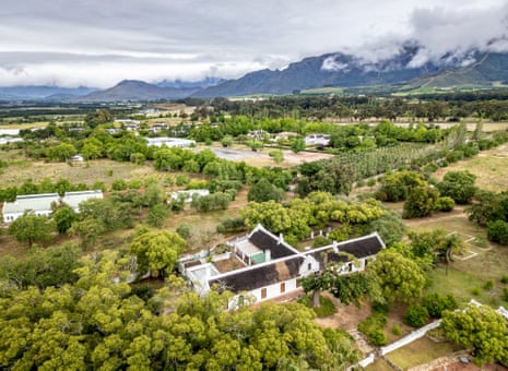 The manor house at Solms-Delta wine farm in Franschhoek, South Africa