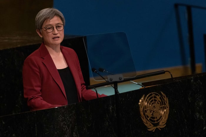 Penny Wong addresses the 77th session of the UN general assembly in New York