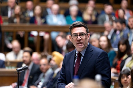Andy Burnham speaking at PMQs.