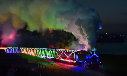 Train of lights, Totnes.