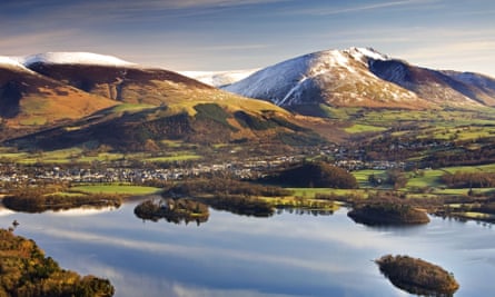 Skiddaw, as seen from Cat Bells in the Lake District