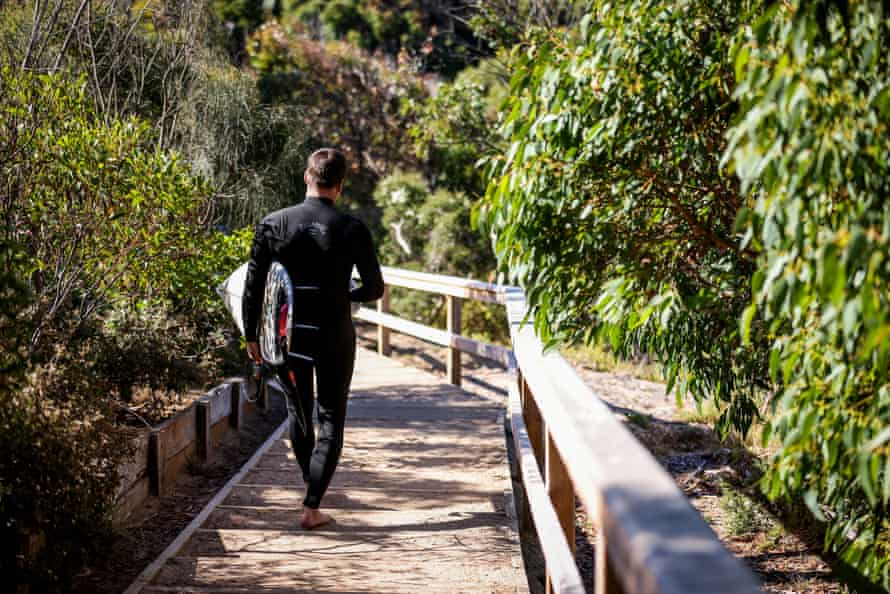 Andrew McKenna walking down to Point Addis Beach