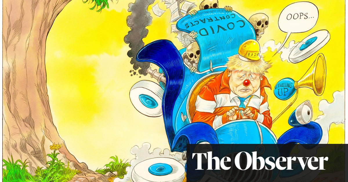 Boris Johnson, un mentiroso y un payaso - dibujos animados