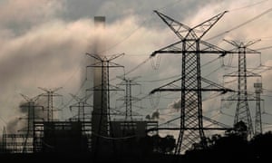 Power lines run from Liddell Power Station near Muswellbrook