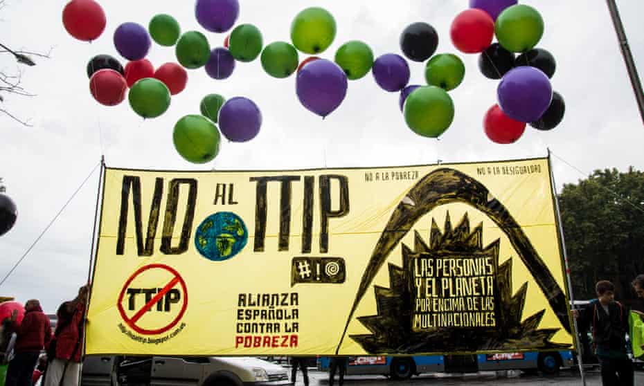 Anti-TTIP protesters in Madrid