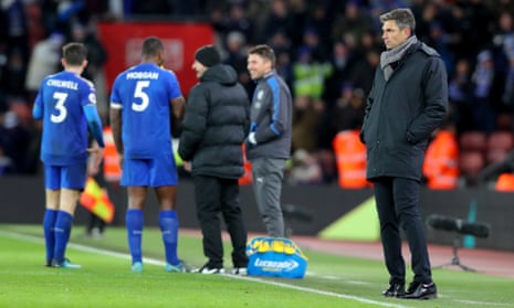 Mauricio Pellegrino looks on as Leicester run riot at St Mary’s