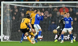 Strike: Ruben Neves of Wolverhampton Wanderers scores .