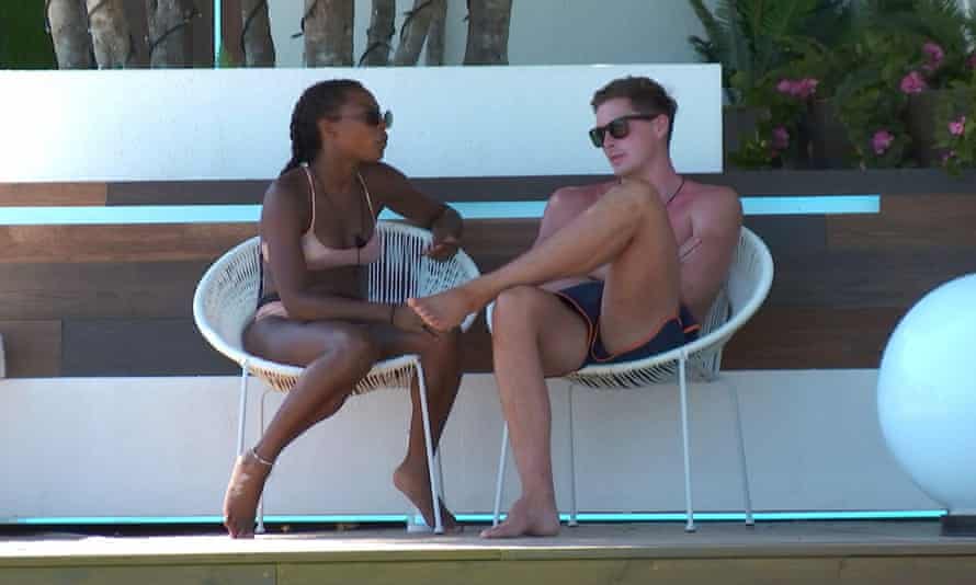 On Love Island with fellow contestant Samira Mighty in June 2018