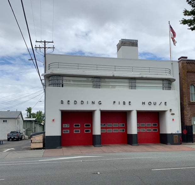 A fire station in Redding, Shasta county, California.