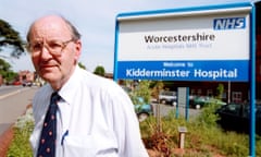 Dr Richard Taylor, who is contesting the Labour-held marginal seat of Wyre Forest in Worcestershire, for the Independent Kidderminster Hospital and Health Concern, outside the hospital where he worked as a doctor and consultant for 23 years. The hospital has been continuously downgraded since the present Labour government took office and is central to the Party's election manifesto. Photo by Steve Forrest/Troika