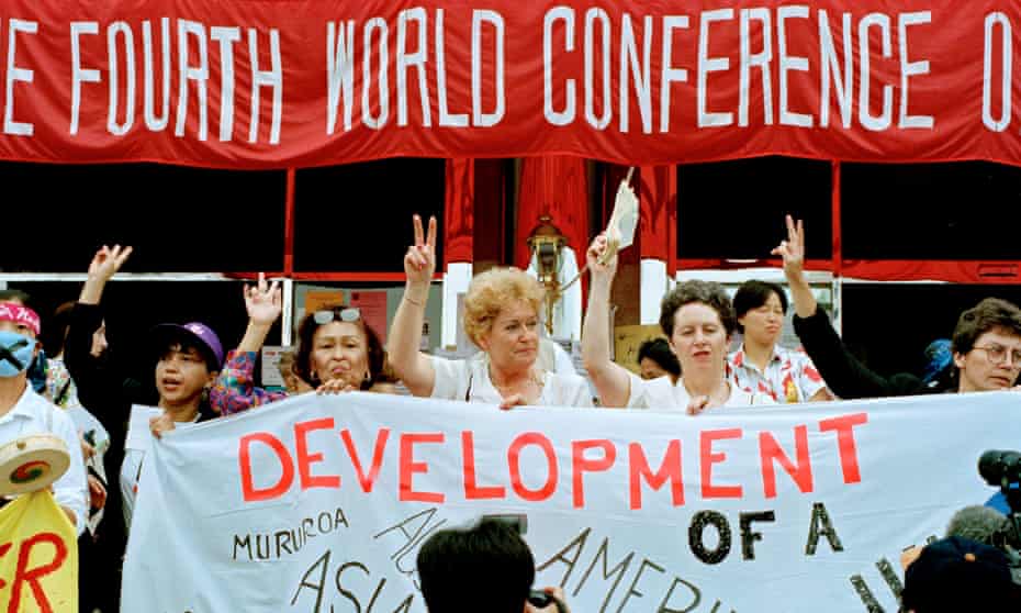 Delegates at the fourth world conference on women in Beijing in 1995