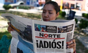 The newspaper announced its definitive closure due to ‘the dangers and adverse conditions’ for the exercise of journalism in Mexico.