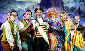 Amy Hart (second right) starring in the Jack and the Beanstalk pantomime at the King's theatre in Portsmouth. (Photograph: Sheila Burnett/Kings Theatre Trust Ltd/PA Wire)