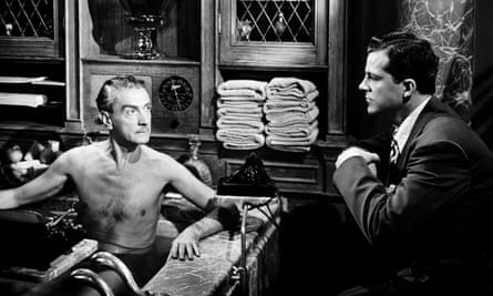 Clifton Webb and Dana Andrews in Laura.