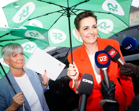 Chairwoman of the Socialist People's Party Pia Olsen Dyhr attends royal consultations, during which a royal investigator is to be appointed, at Amalienborg Palace in Copenhagen, Denmark.