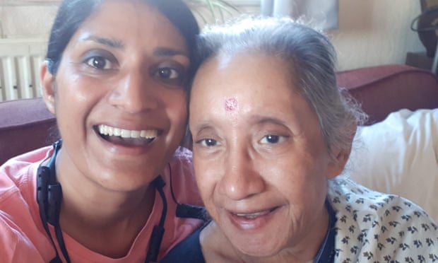 Chitra Ramaswamy and her mother in May 2019