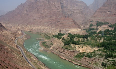 The Yellow river near the Jishi gorge, where the skeletons of children have revealed clues to the mythical great flood of China.