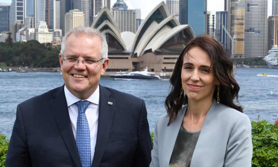 Scott Morrison and Jacinda Ardern, whose governments have succeeded in suppressing the spread of Covid-19 but with different methods. 
