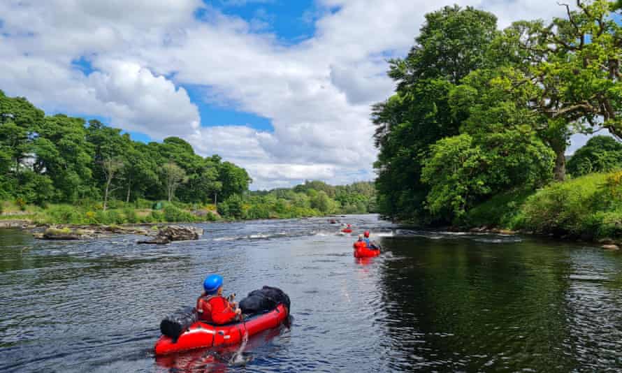 Kate and family head down the Tay towards faster water.