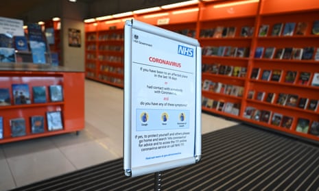 A library in Wembley north London, pictured early in the coronavirus crisis on 17 March 2020. 