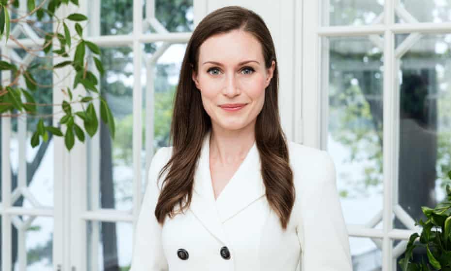 Sanna Marin at her official residence at Kesaranta in Helsinki.