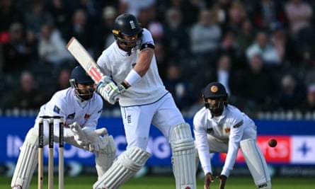 England's Jamie Smith batting against Sri Lanka.