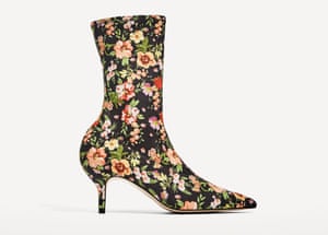 Zara’s kitten-heel sock boot.